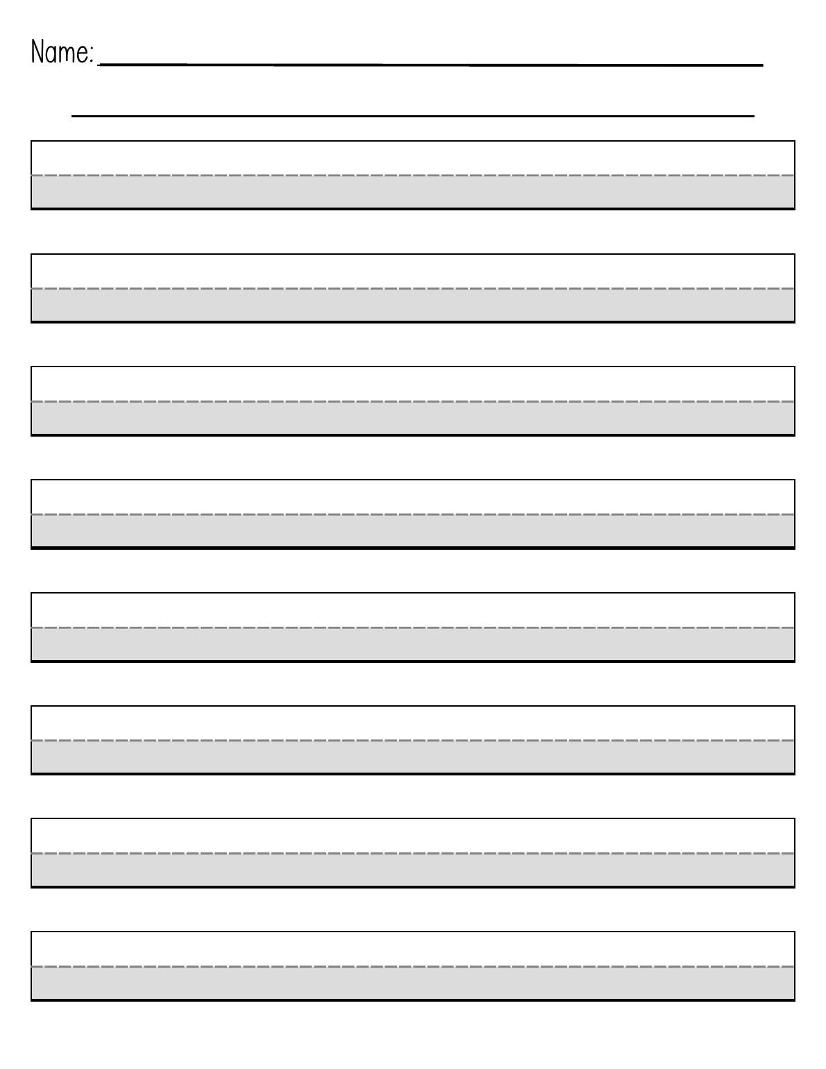 Preview of Kindergarten writing paper - portrait writing only