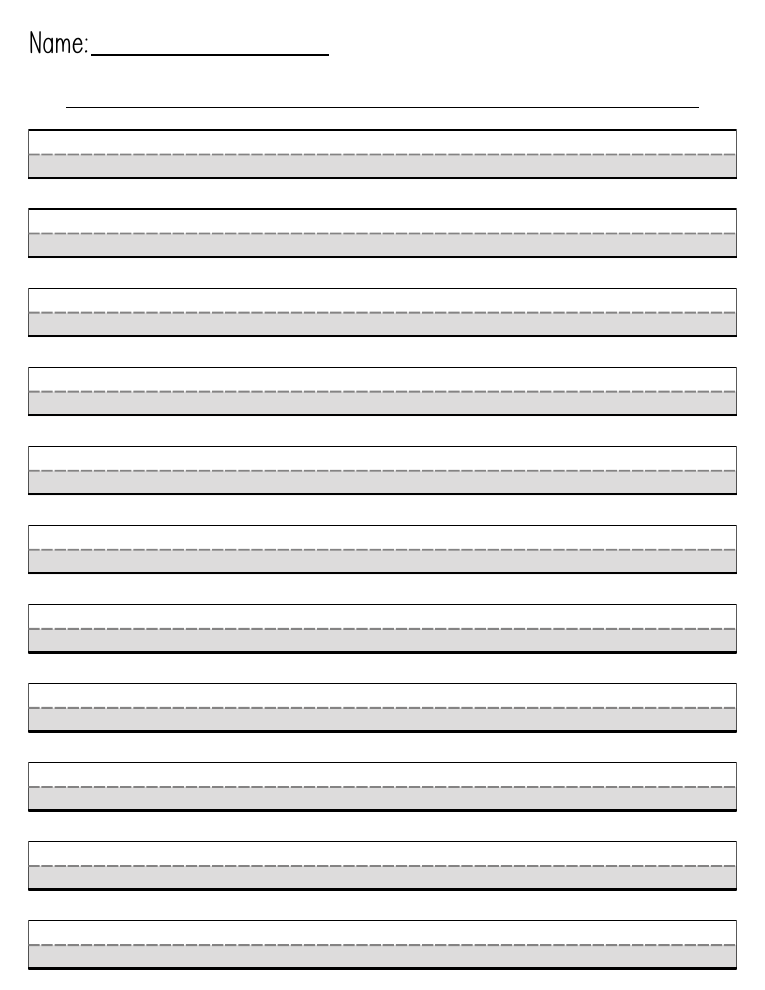 Preview of Grade 1 writing paper - portrait writing only