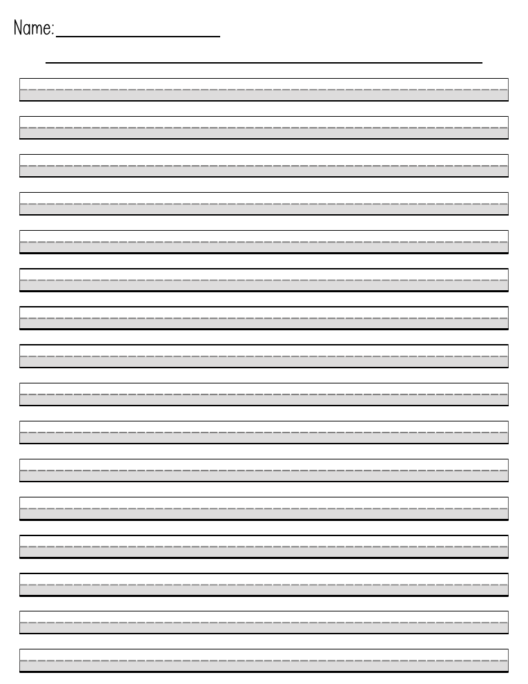 Preview of Grade 2 writing paper - portrait writing only